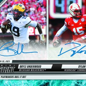 Bryce Underwood/Dylan Raiola - 2025 Panini Instant NIL College Football #BUDRA - Water /10 Auto