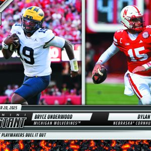 Bryce Underwood/Dylan Raiola - 2025 Panini Instant NIL College Football #BUDRA - Magma 1/1