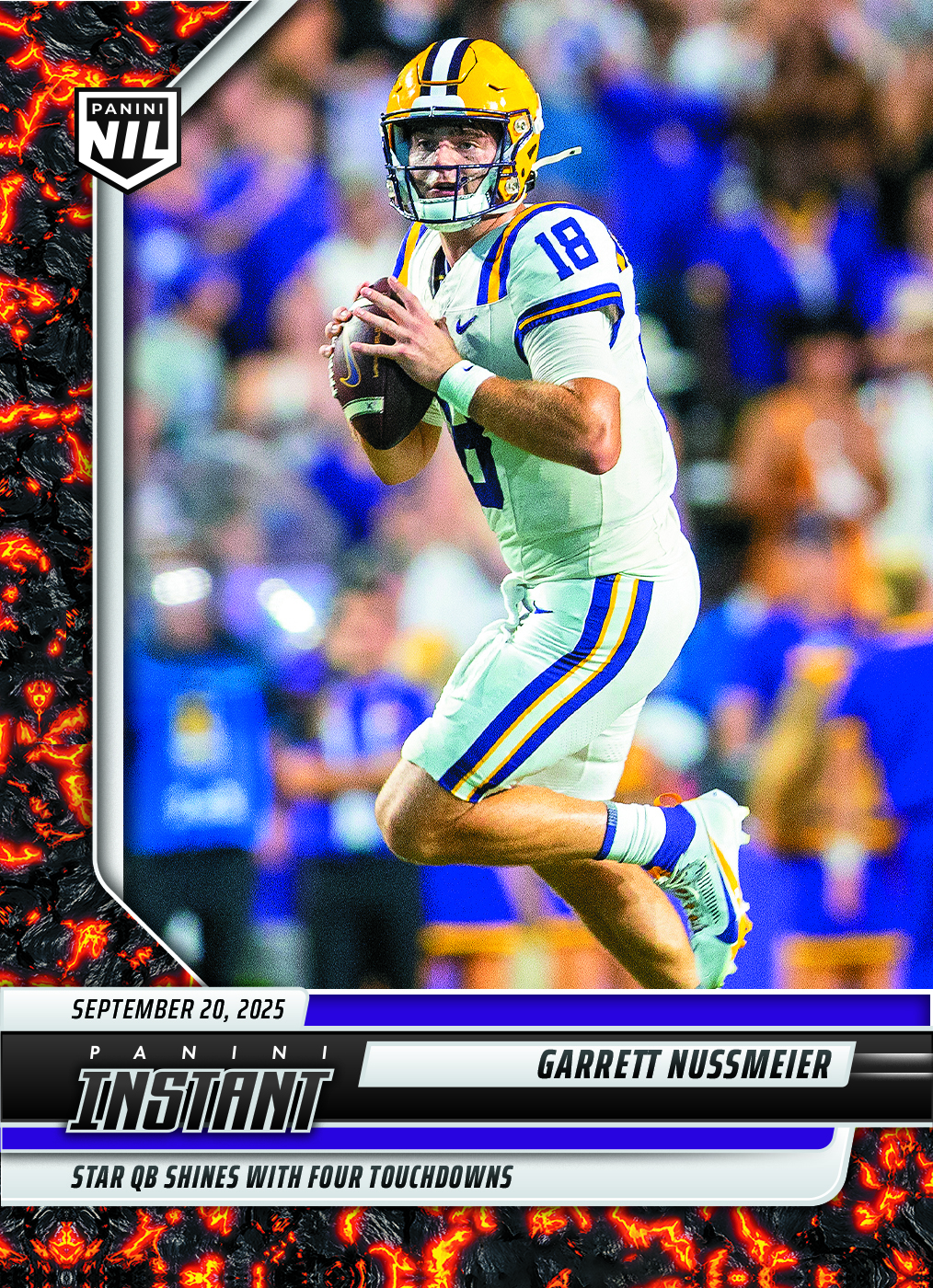 Garrett Nussmeier - 2025 Panini Instant NIL College Football #GNB - Magma 1/1