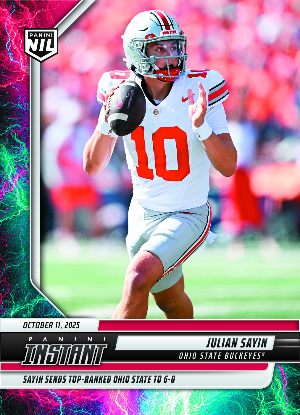 Julian Sayin - 2025 Panini Instant NIL College Football #JSE - Lightning /5