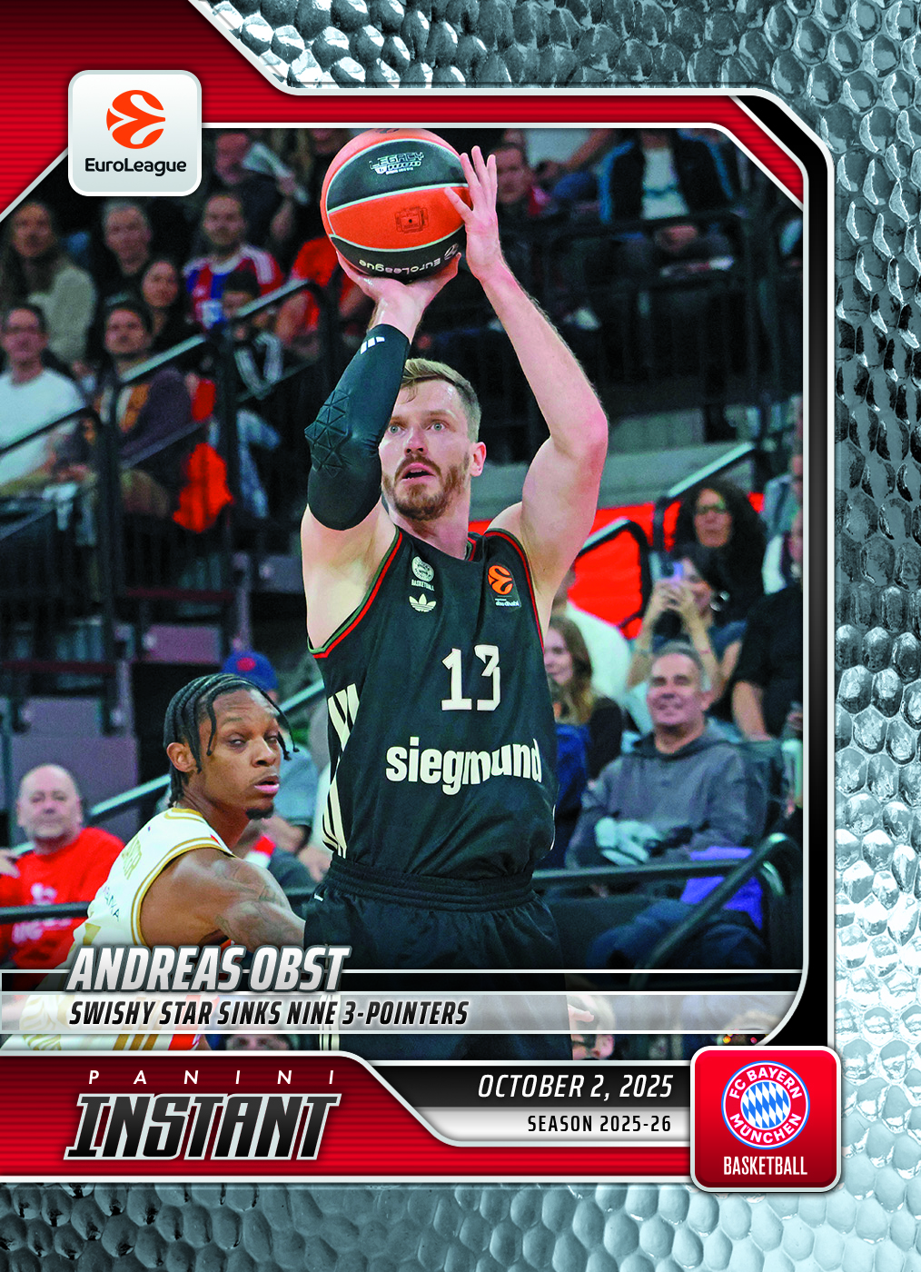 Andreas Obst - 2025-26 Panini Instant EuroLeague #1 - Metallic /5