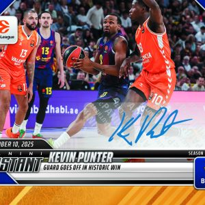 Kevin Punter - 2025-26 Panini Instant EuroLeague #8 - Gold /10 Auto