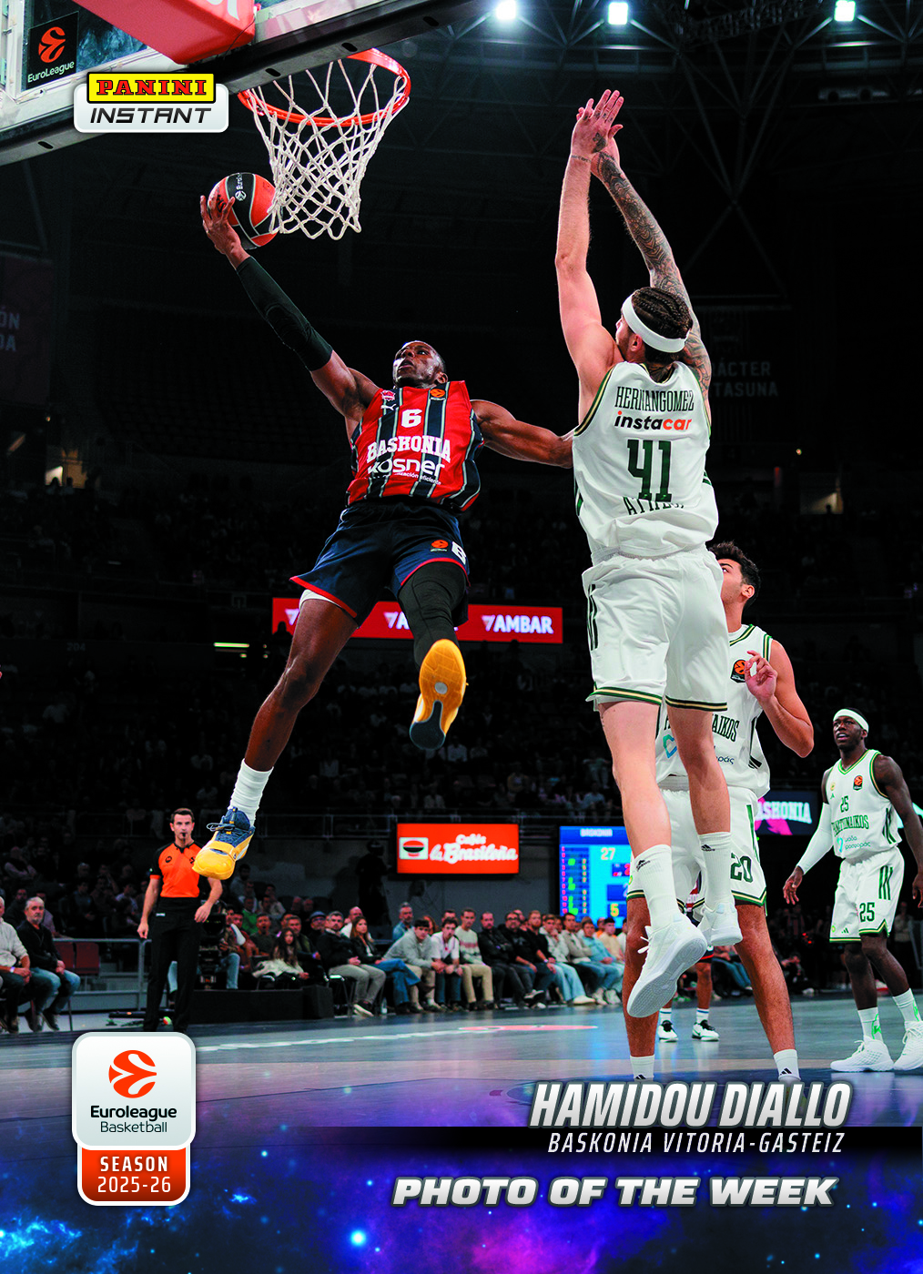 Hamidou Diallo - 2025-26 Panini Instant EuroLeague Photo of the Week #2 - Galaxy 1/1