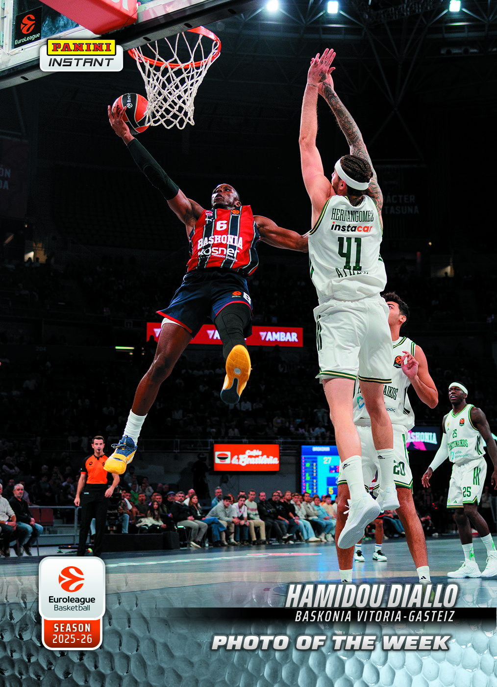 Hamidou Diallo - 2025-26 Panini Instant EuroLeague Photo of the Week #2 - Metallic /5