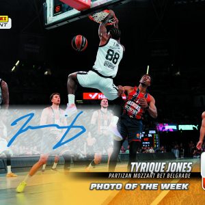 Tyrique Jones - 2025-26 Panini Instant EuroLeague Photo of the Week #3 - Gold /10 Auto