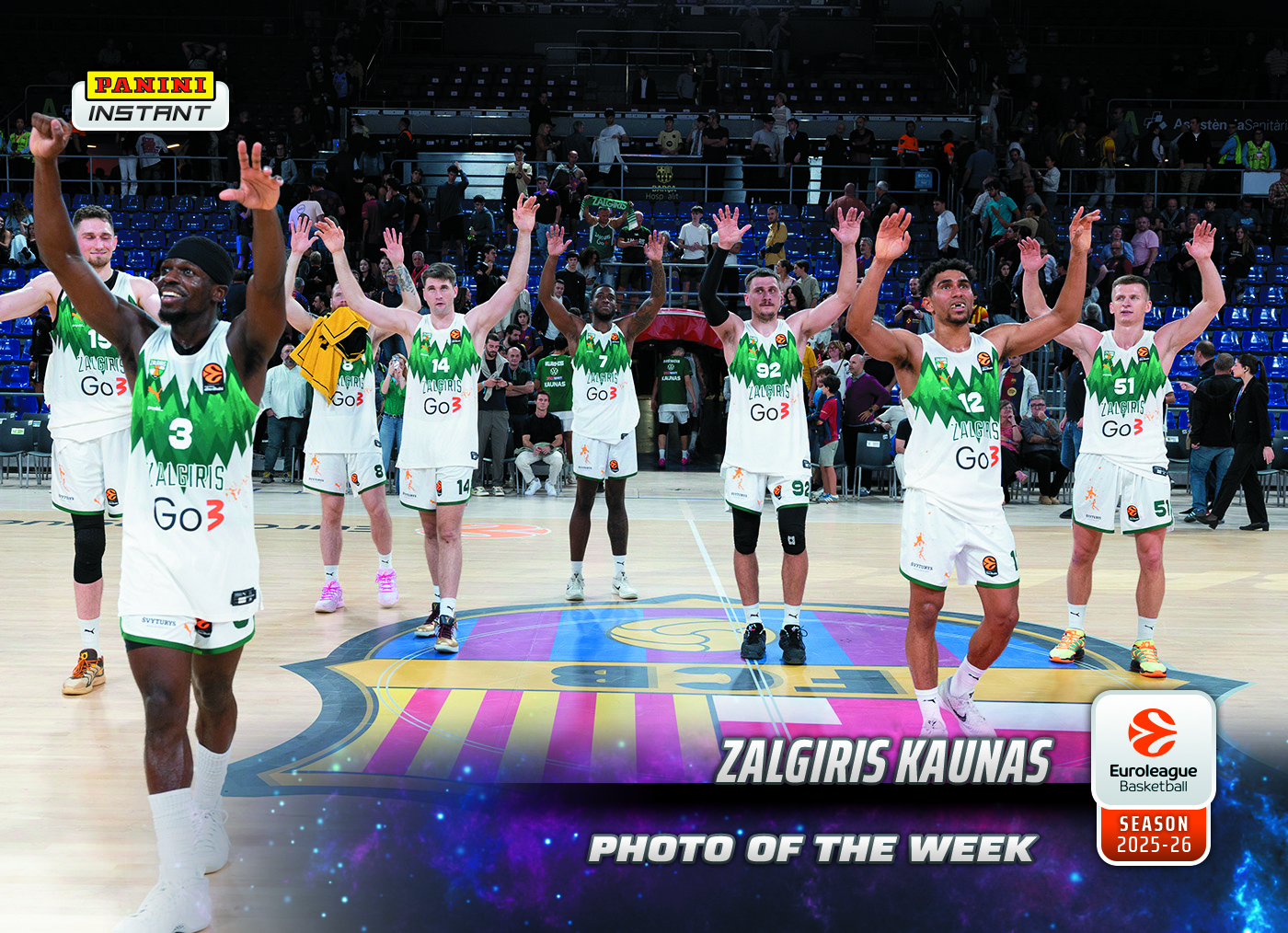 Zalgiris Kaunas - 2025-26 Panini Instant EuroLeague Photo of the Week #4 - Galaxy 1/1