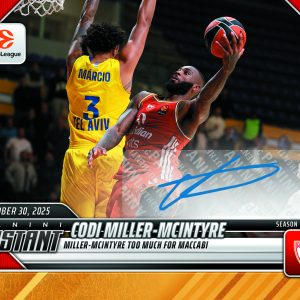 Codi Miller-McIntyre - 2025-26 Panini Instant EuroLeague #11 - Gold /10 Auto