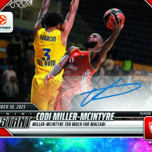 Codi Miller-McIntyre - 2025-26 Panini Instant EuroLeague #11 - Galaxy 1/1 Auto