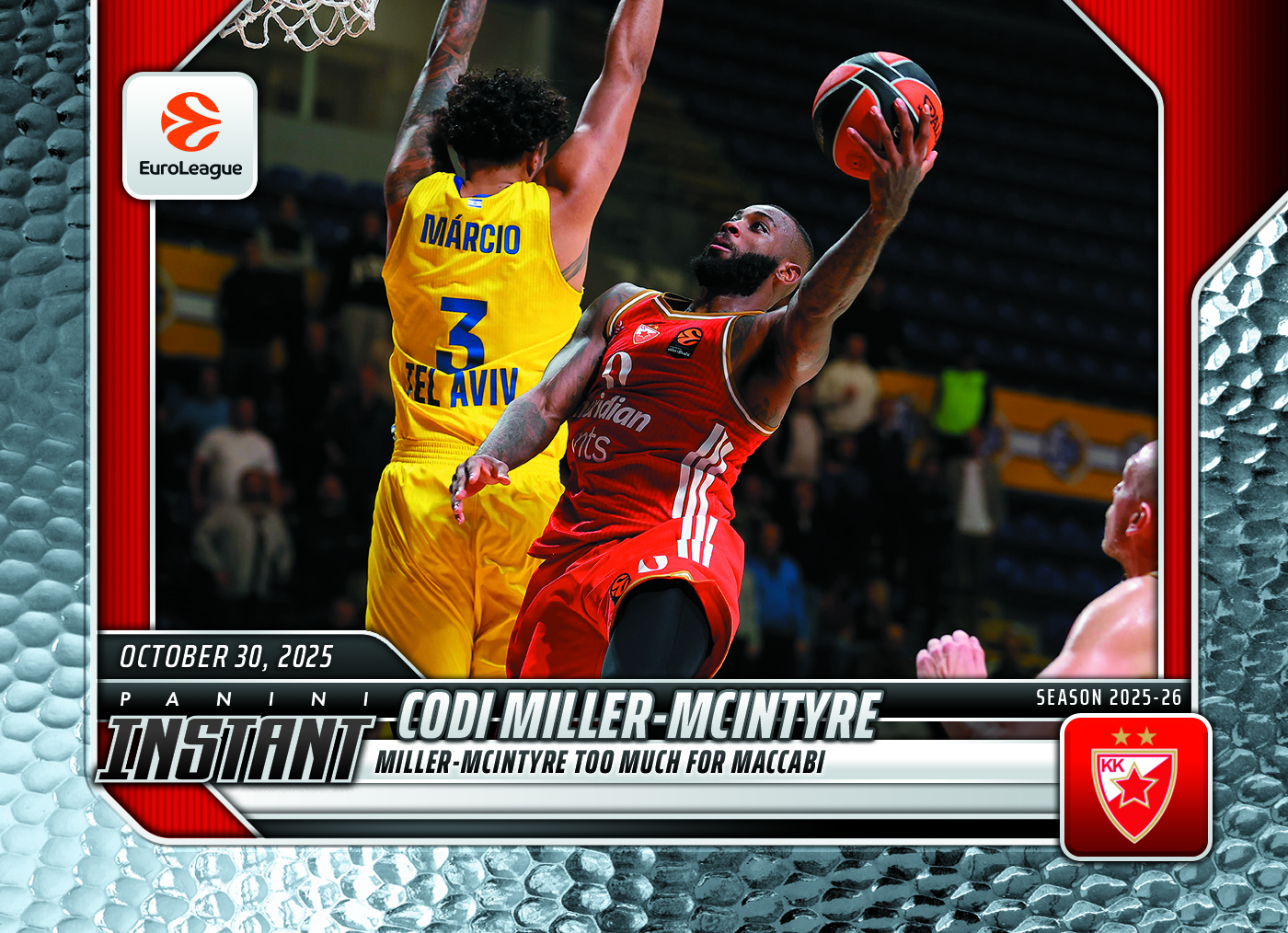Codi Miller-McIntyre - 2025-26 Panini Instant EuroLeague #11 - Metallic /5