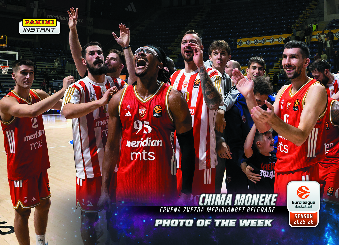 Chima Moneke - 2025-26 Panini Instant EuroLeague Photo of the Week #5 - Galaxy 1/1