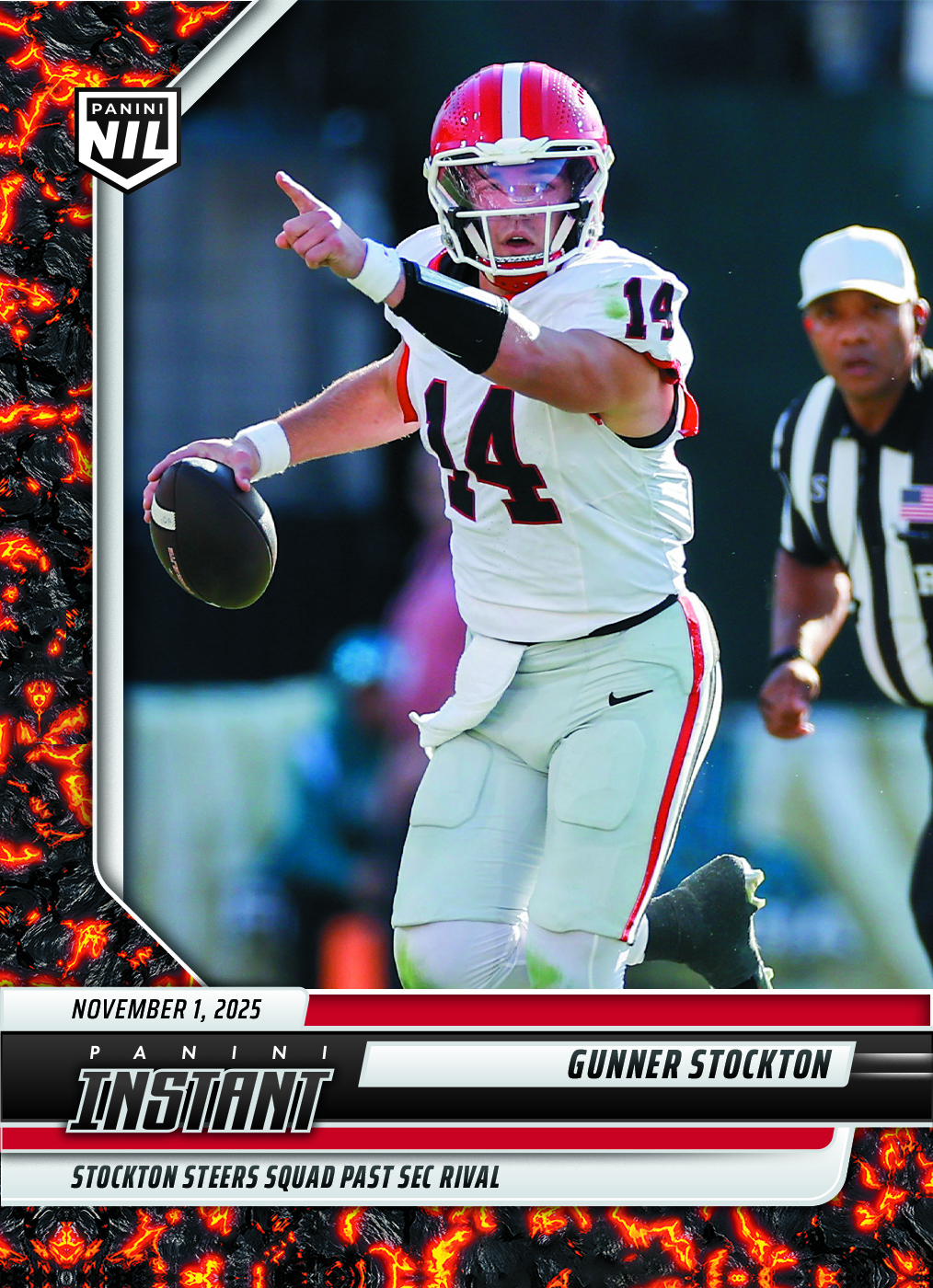 Gunner Stockton - 2025 Panini Instant NIL College Football #GSA - Magma 1/1