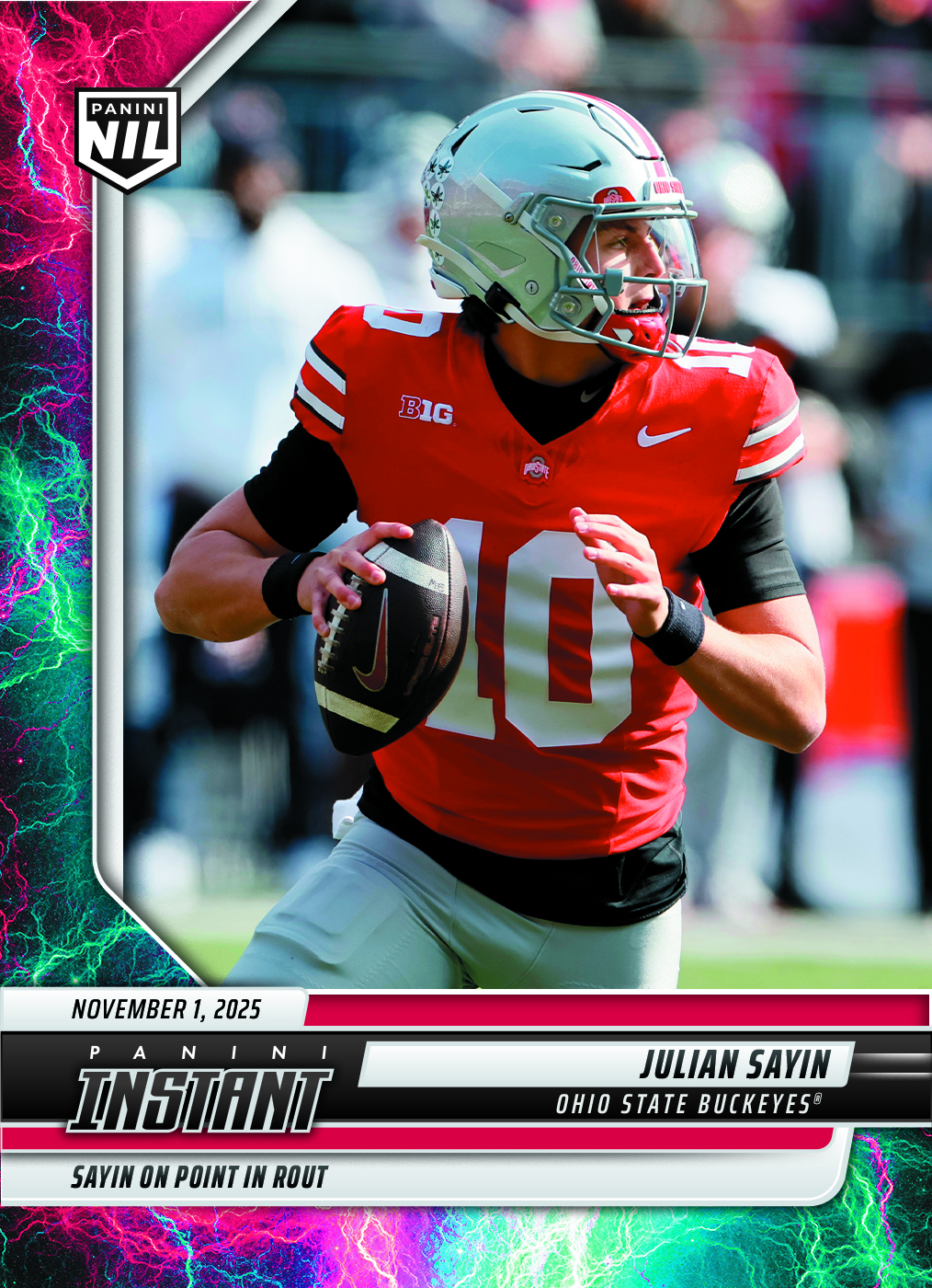 Julian Sayin - 2025 Panini Instant NIL College Football #JSF - Lightning /5