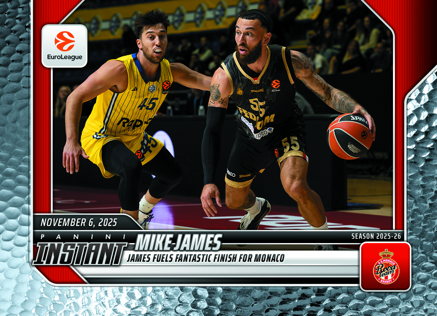 Mike James - 2025-26 Panini Instant EuroLeague #15 - Metallic /5