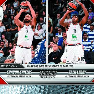 Shavon Shields/Zach LeDay - 2025-26 Panini Instant EuroLeague #16 - Metallic /5