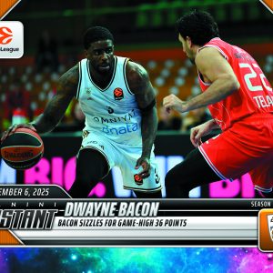 Dwayne Bacon - 2025-26 Panini Instant EuroLeague #17 - Galaxy 1/1