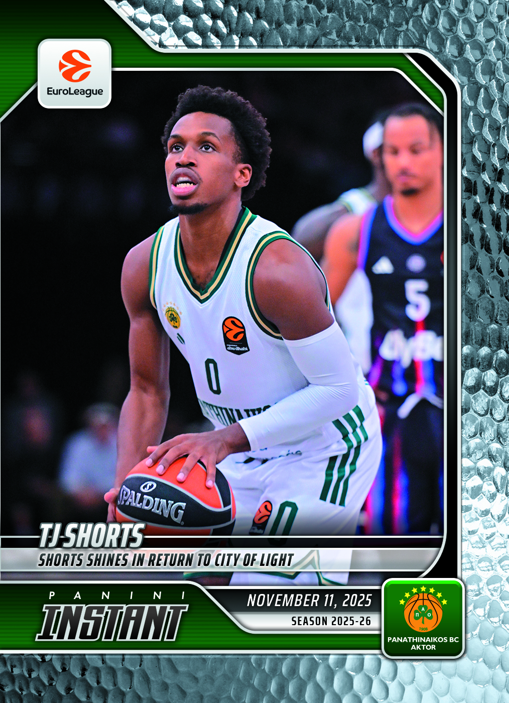 TJ Shorts - 2025-26 Panini Instant EuroLeague #18 - Metallic /5