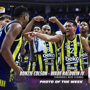 Bonzie Colson/Wade Baldwin IV - 2025-26 Panini Instant EuroLeague Photo of the Week #9 - Galaxy 1/1