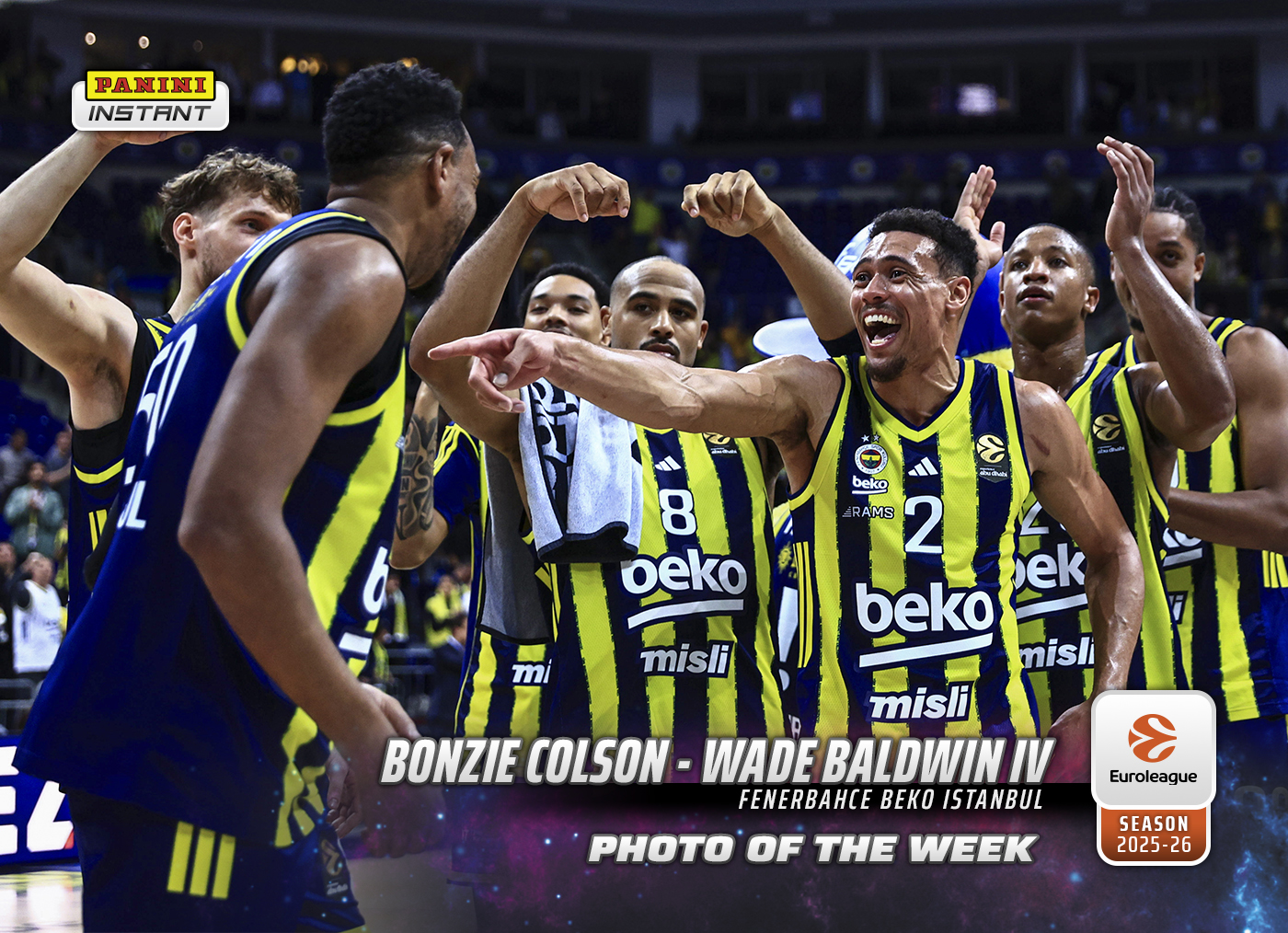 Bonzie Colson/Wade Baldwin IV - 2025-26 Panini Instant EuroLeague Photo of the Week #9 - Galaxy 1/1
