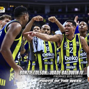 Bonzie Colson/Wade Baldwin IV - 2025-26 Panini Instant EuroLeague Photo of the Week #9 - Metallic /5