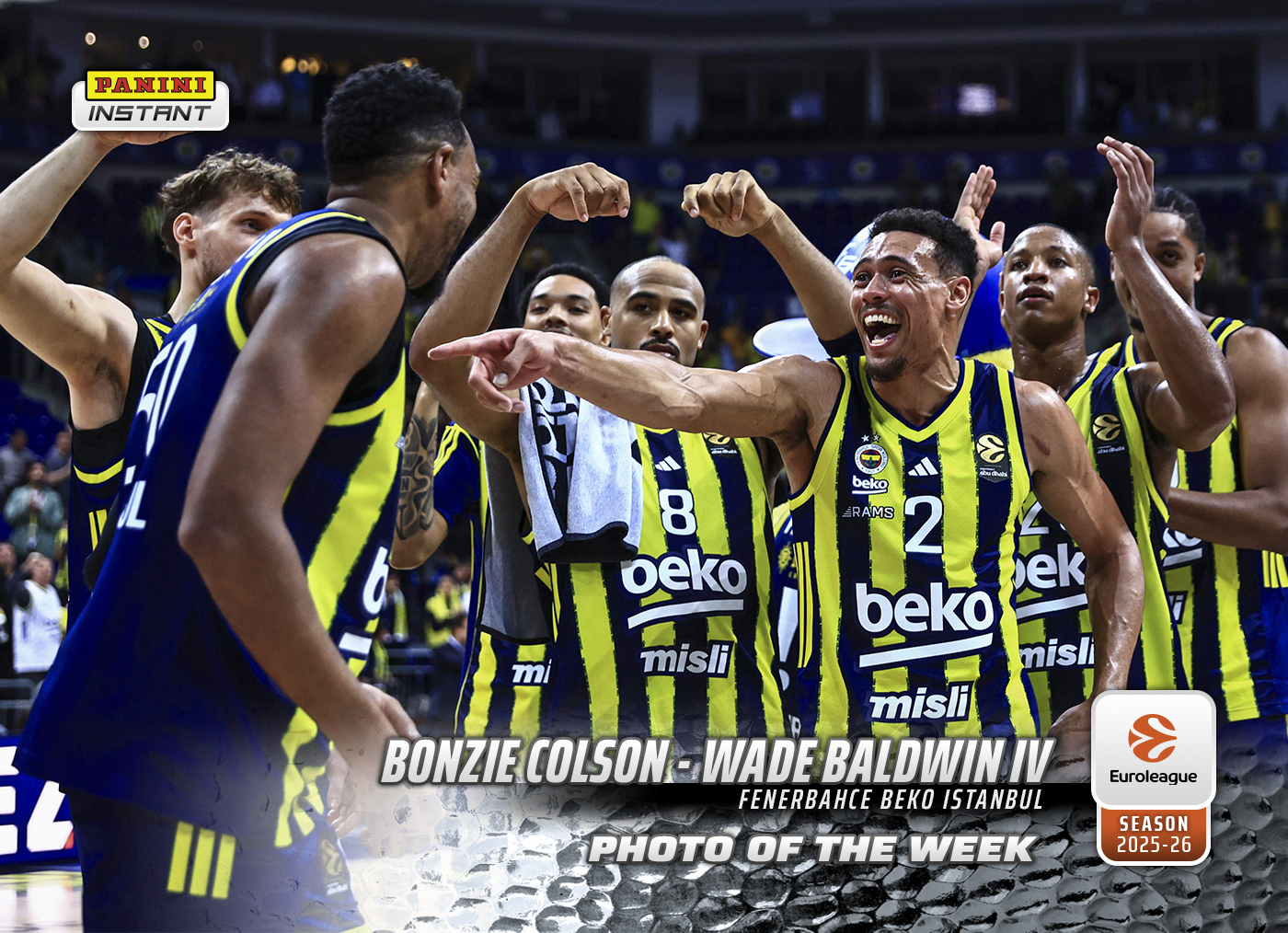 Bonzie Colson/Wade Baldwin IV - 2025-26 Panini Instant EuroLeague Photo of the Week #9 - Metallic /5