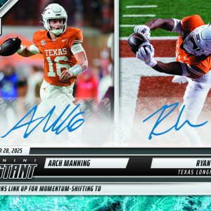 Arch Manning/Ryan Wingo - 2025 Panini Instant NIL College Football #AMRWA - Water /10 Auto