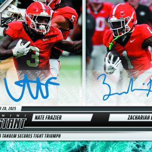 Nate Frazier/Zachariah Branch - 2025 Panini Instant NIL College Football #NFZBA - Water /10 Auto