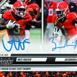 Nate Frazier/Zachariah Branch - 2025 Panini Instant NIL College Football #NFZBA - Magma 1/1 Auto