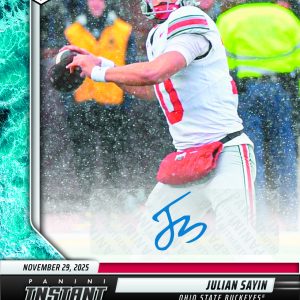 Julian Sayin - 2025 Panini Instant NIL College Football #JSG - Water /10 Auto