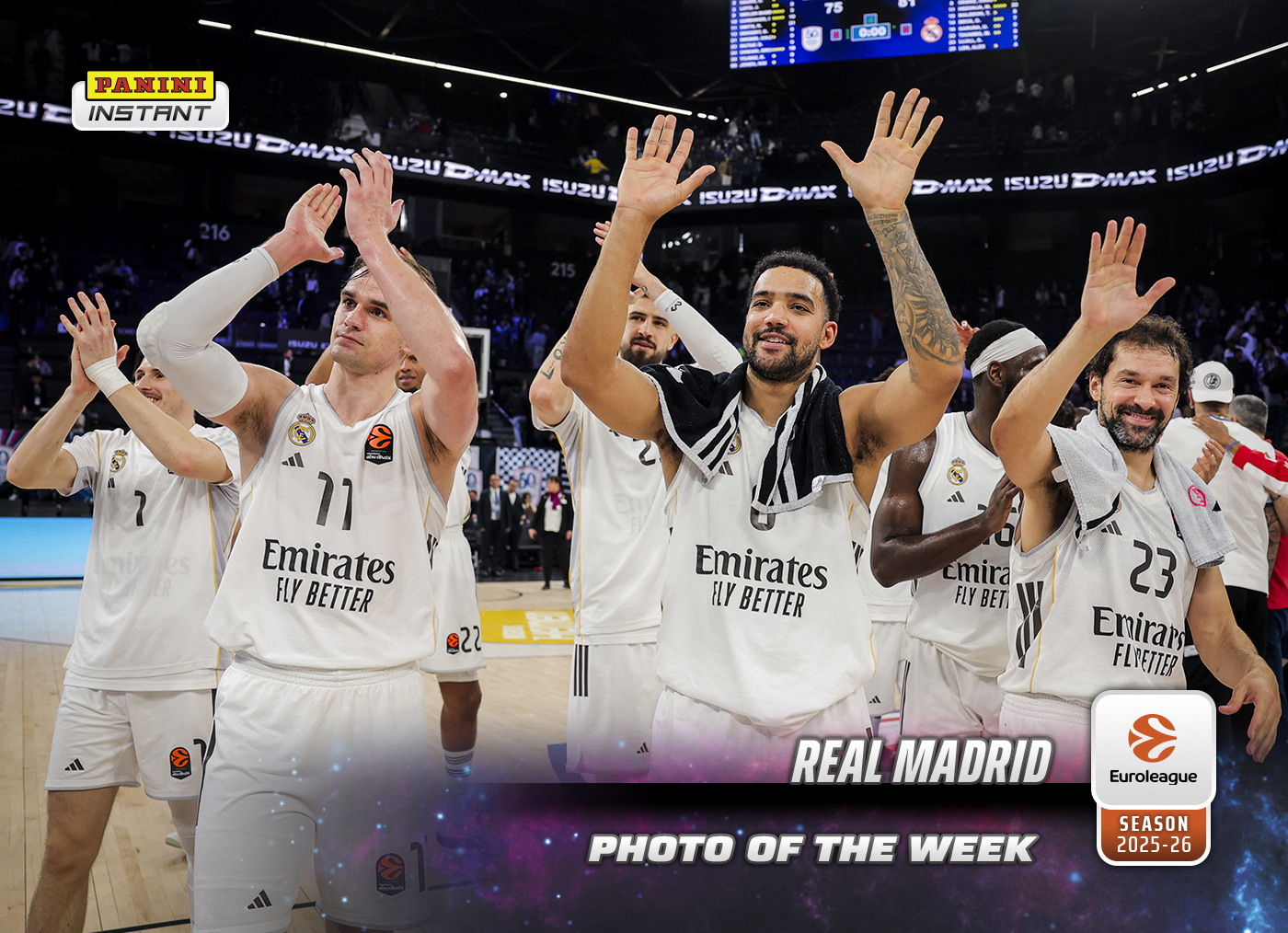 Real Madrid - 2025-26 Panini Instant EuroLeague Photo of the Week #10 - Galaxy 1/1 - Image 3