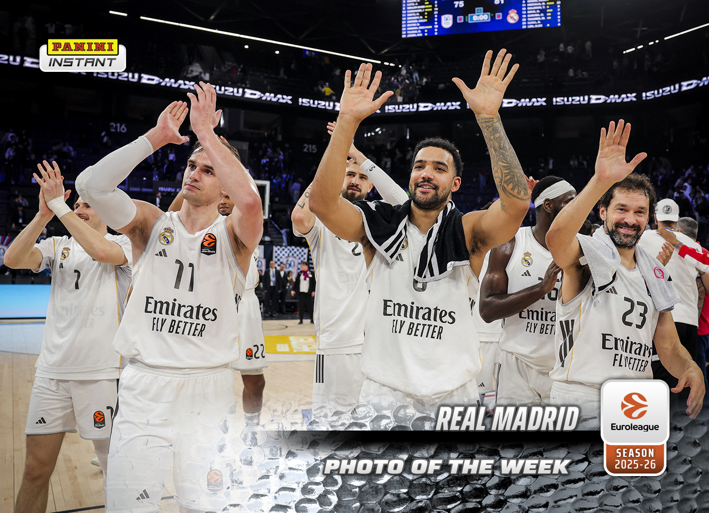 Real Madrid - 2025-26 Panini Instant EuroLeague Photo of the Week #10 - Metallic /5
