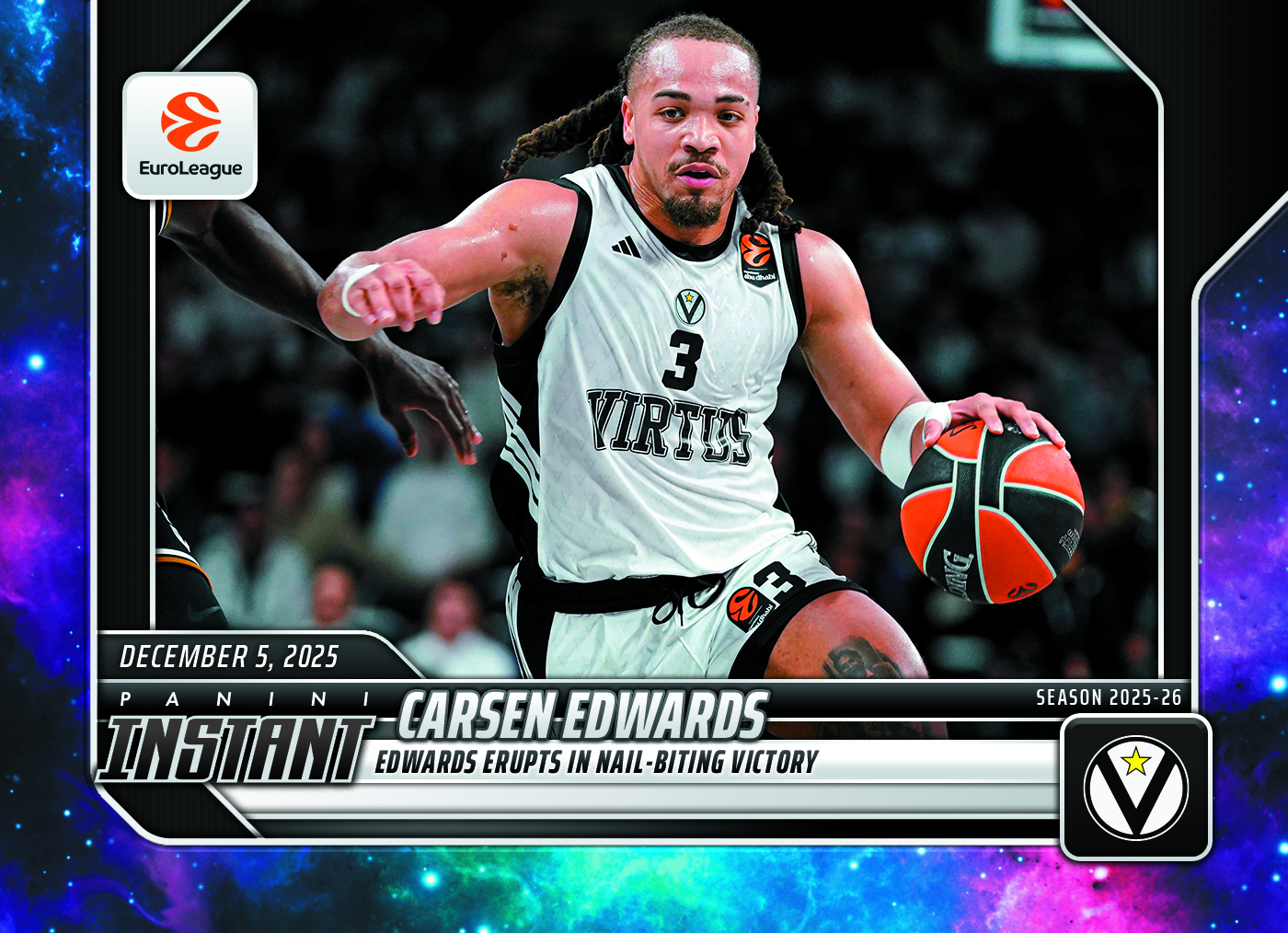 Carsen Edwards - 2025-26 Panini Instant EuroLeague #22 - Galaxy 1/1