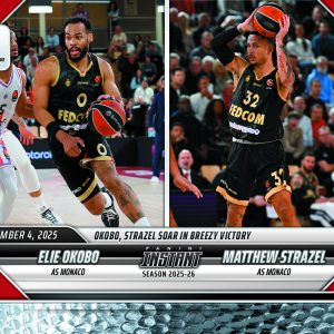 Elie Okobo/Matthew Strazel - 2025-26 Panini Instant EuroLeague #24 - Metallic /5