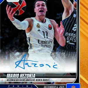 Mario Hezonja - 2025-26 Panini Instant EuroLeague #25 - Gold /10 Auto