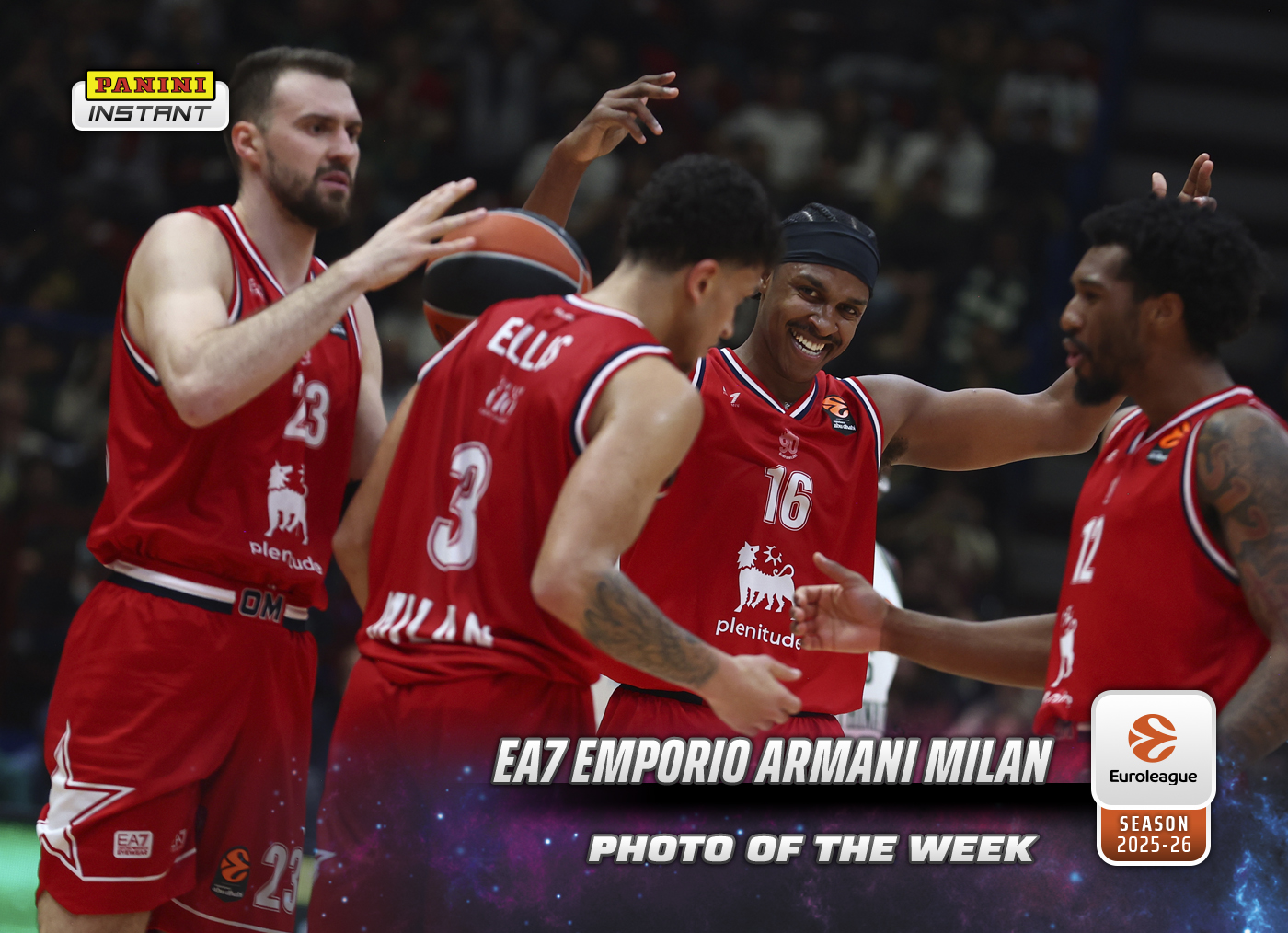 EA7 Emporio Armani Milan - 2025-26 Panini Instant EuroLeague Photo of the Week #11 - Galaxy 1/1