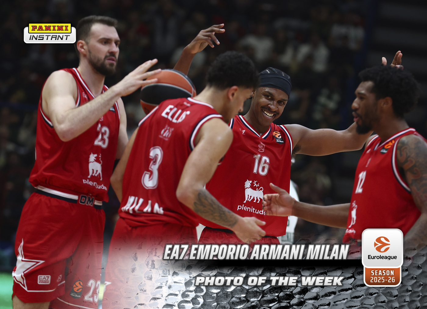 EA7 Emporio Armani Milan - 2025-26 Panini Instant EuroLeague Photo of the Week #11 - Metallic /5