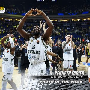 Kenneth Faried - 2025-26 Panini Instant EuroLeague Photo of the Week #12 - Metallic /5