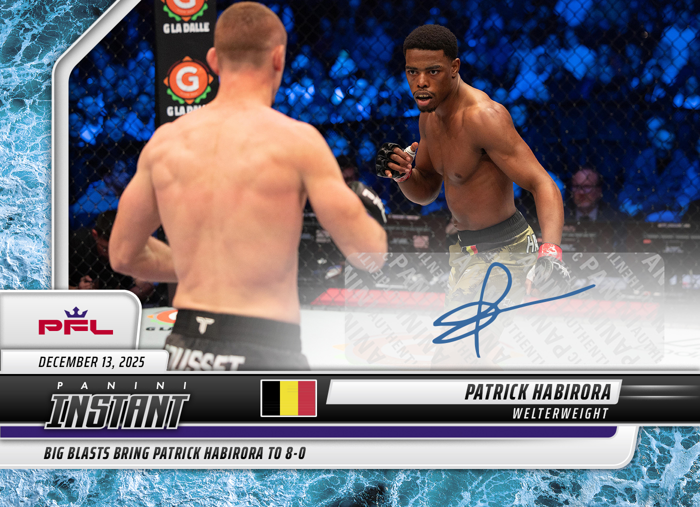 Patrick Habirora - 2025 Panini Instant PFL #108 - Water /10 Auto