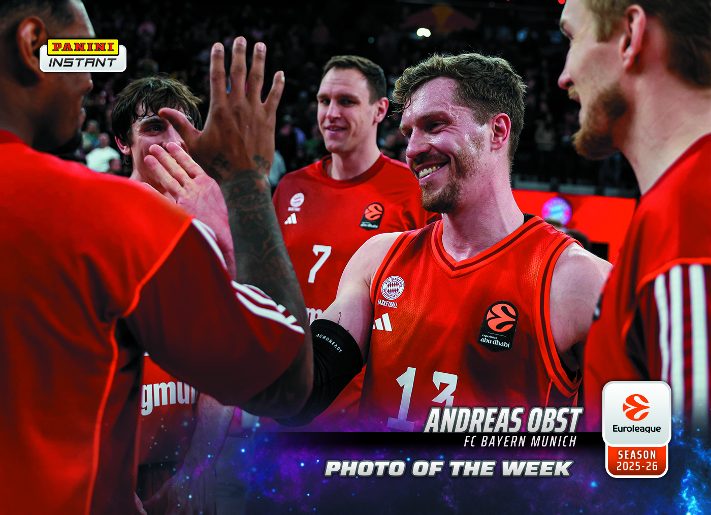 Andreas Obst - 2025-26 Panini Instant EuroLeague Photo of the Week #15 - Galaxy 1/1