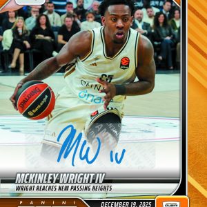 McKinley Wright IV - 2025-26 Panini Instant EuroLeague #27 - Gold /10 Auto