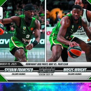 Sylvain Francisco/Moses Wright - 2025-26 Panini Instant EuroLeague #28 - Galaxy 1/1