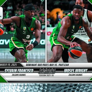 Sylvain Francisco/Moses Wright - 2025-26 Panini Instant EuroLeague #28 - Metallic /5