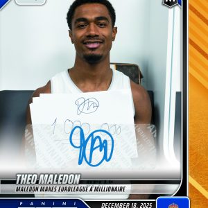 Theo Maledon - 2025-26 Panini Instant EuroLeague #31 - Gold /10 Auto