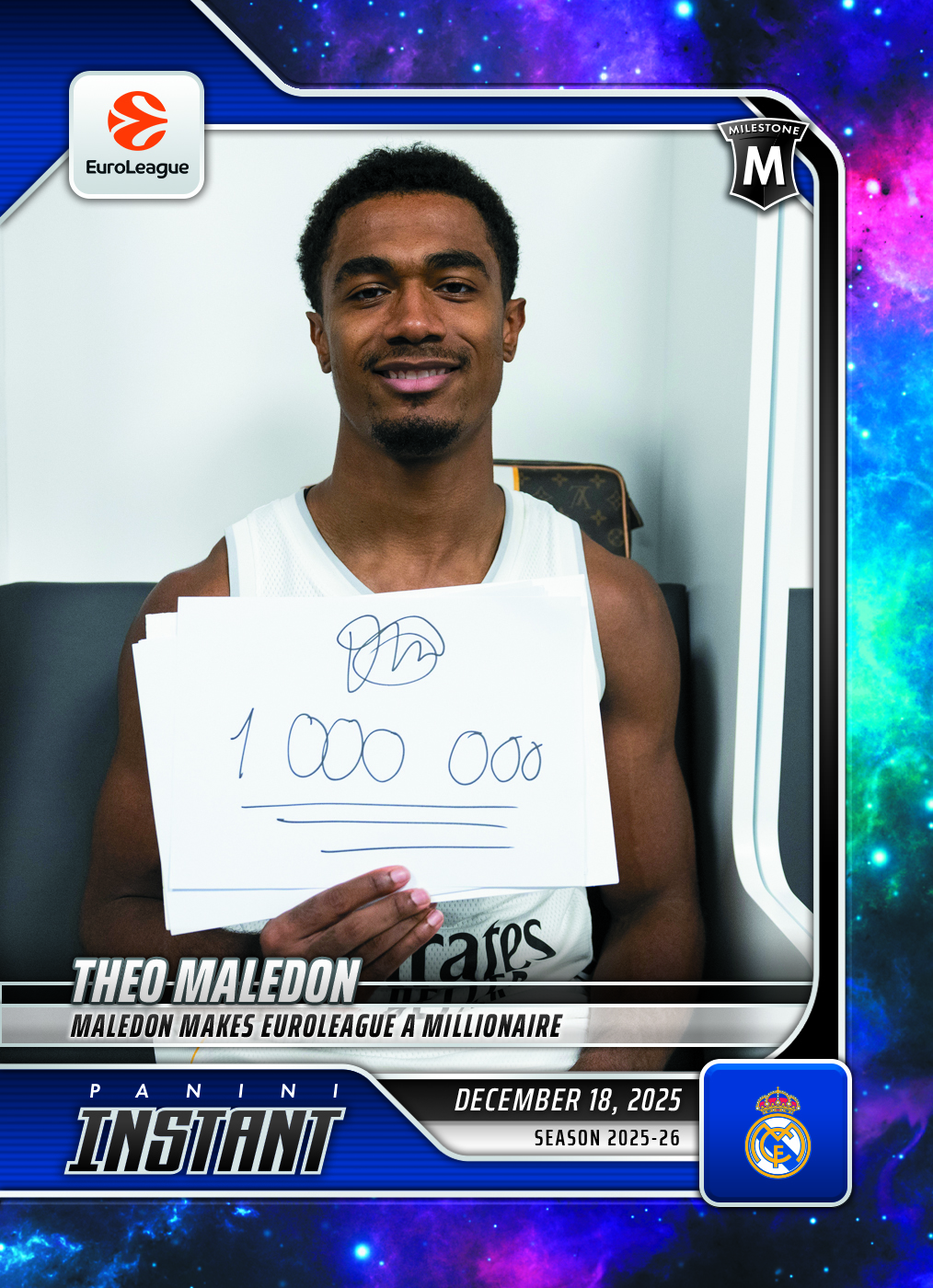 Theo Maledon - 2025-26 Panini Instant EuroLeague #31 - Galaxy 1/1
