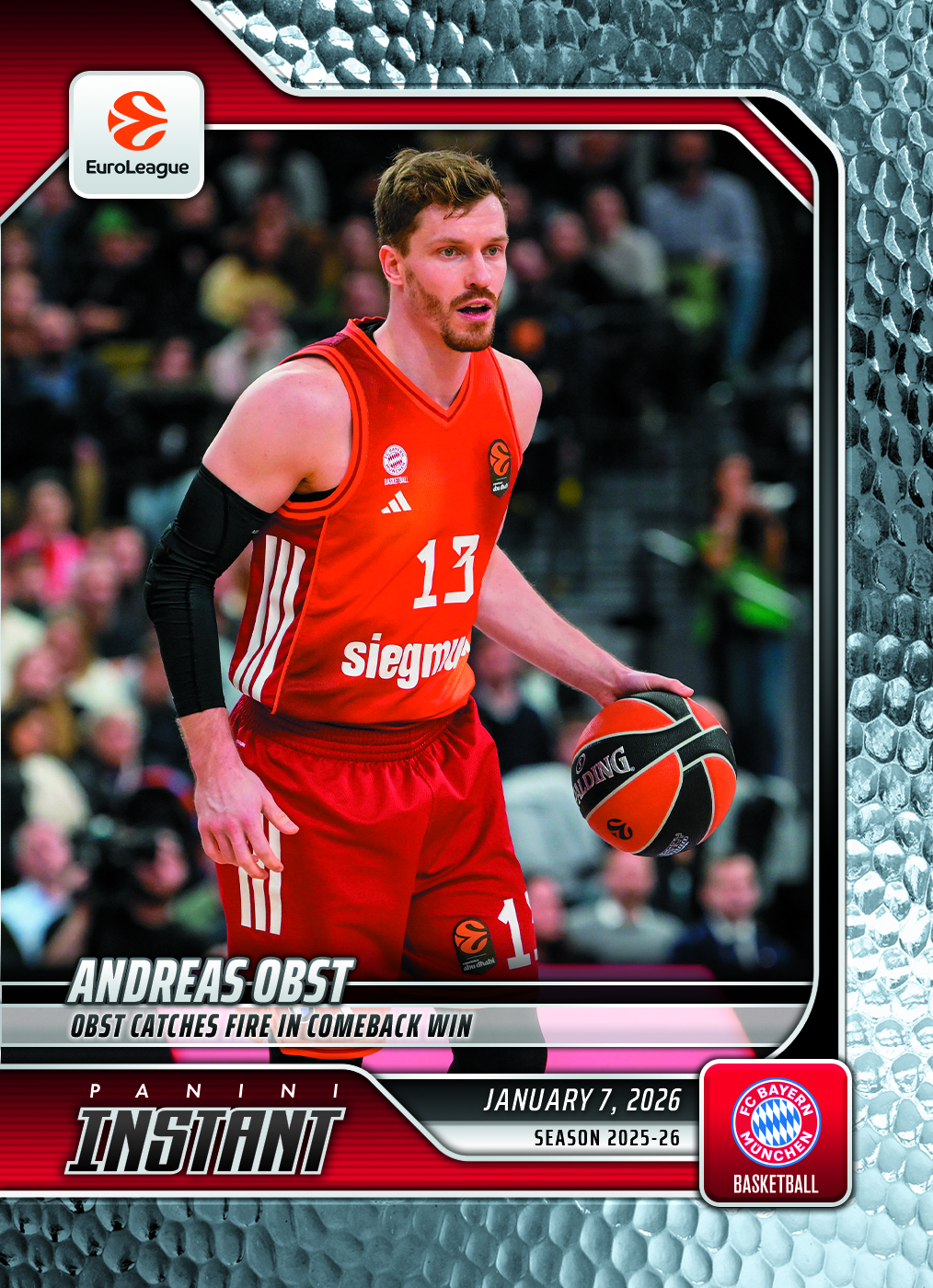 Andreas Obst - 2025-26 Panini Instant EuroLeague #33 - Metallic /5