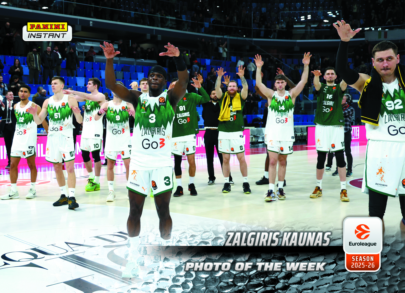 Zalgiris Kaunas - 2025-26 Panini Instant EuroLeague Photo of the Week #17 - Metallic /5