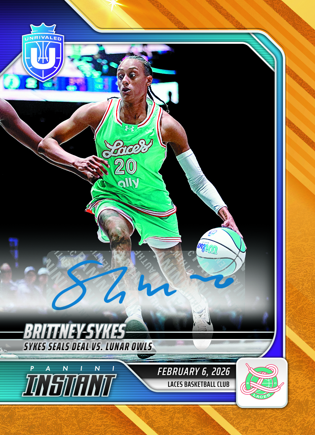 Brittney Sykes - 2026 Panini Instant Unrivaled #41 - Gold /10 Auto
