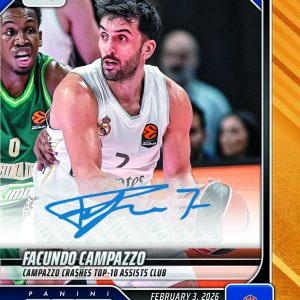 Facundo Campazzo - 2025-26 Panini Instant EuroLeague #35 - Gold /10 Auto