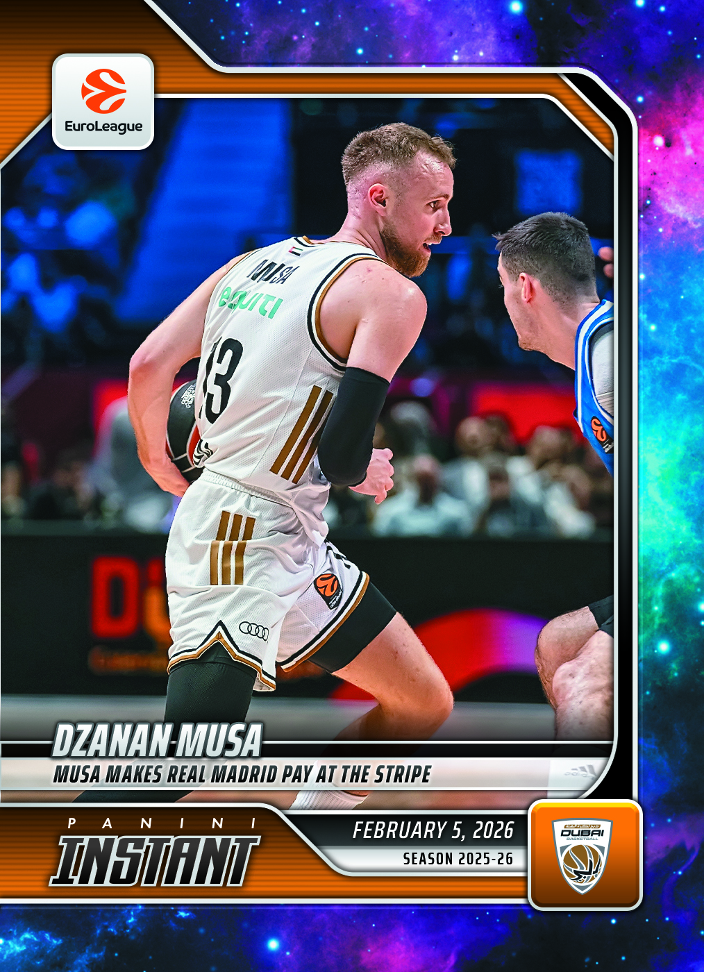 Dzanan Musa - 2025-26 Panini Instant EuroLeague #36 - Galaxy 1/1