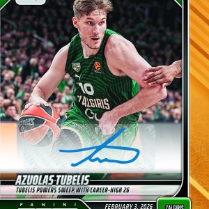 Azuolas Tubelis - 2025-26 Panini Instant EuroLeague #37 - Gold /10 Auto