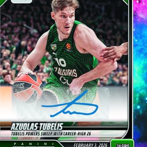 Azuolas Tubelis - 2025-26 Panini Instant EuroLeague #37 - Galaxy 1/1 Auto